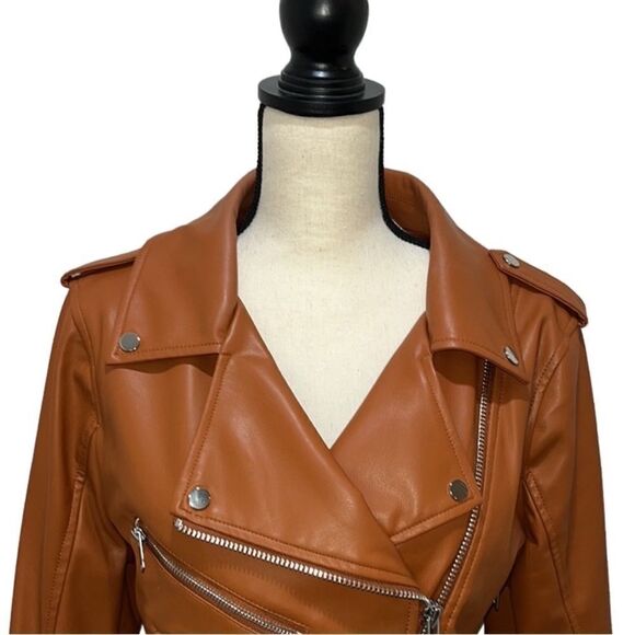 Gabi Fresh X FTF Brown Moto Jacket Size 0X/12 - Picture 2 of 12
